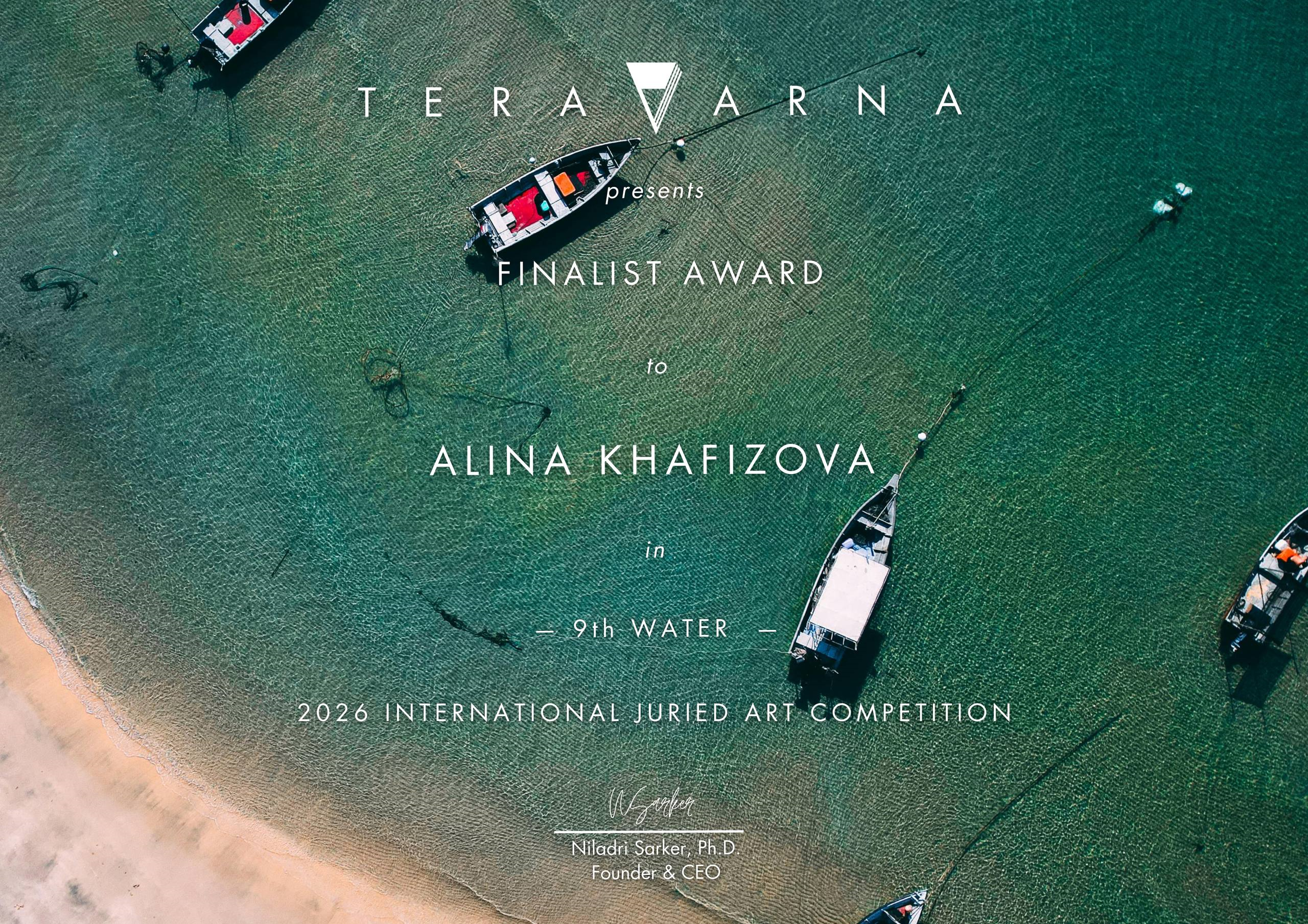 Finalist at TERAVARNA “9th WATER” International Juried Art Competition 2026